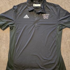 Adidas Washington Huskies Men's Gray Polo Shirt